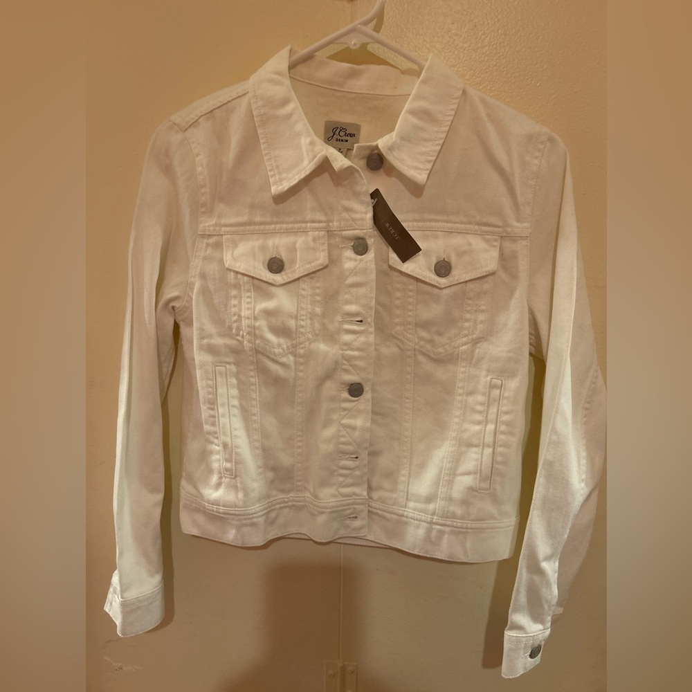 J. Crew Women's Classic White Jean Jacket
